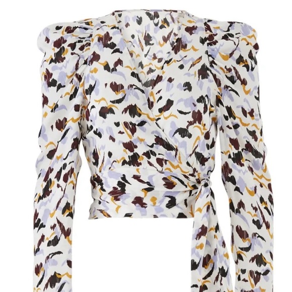 ALC Tessa Silk Wrap Blouse Size 0 - Picture 3 of 5